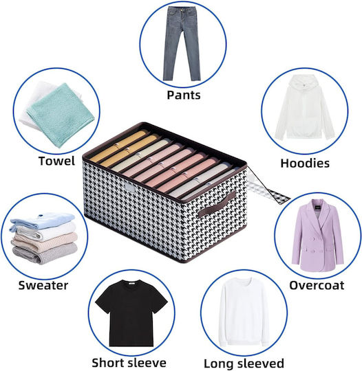 Alista Home Organizator Textil Pentru Haine Și Șosete Alb 44x30x20cm