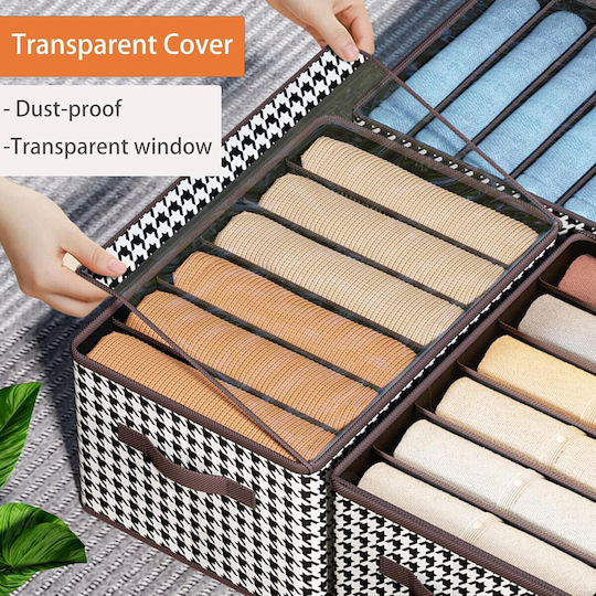 Alista Home Casetă Textilă De Depozitare Pentru Haine Și Șosete Albă 44x30x20cm