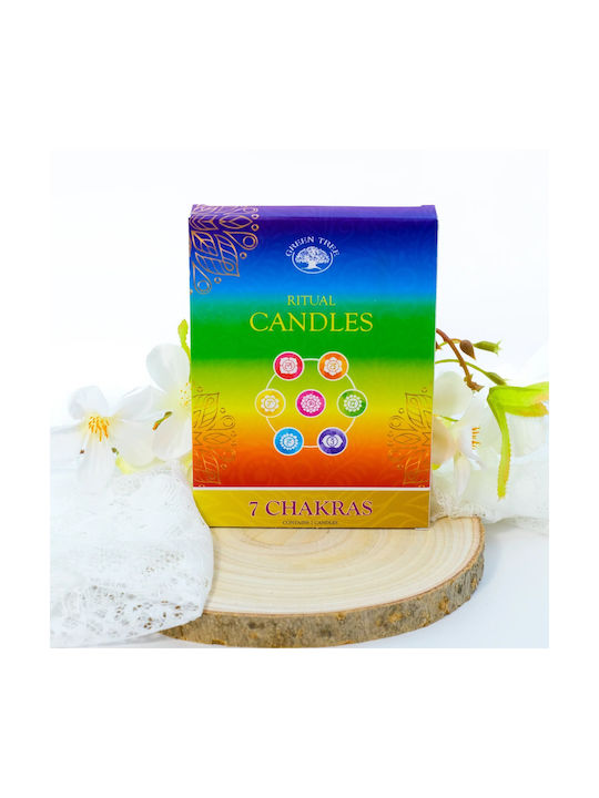 Seven Chakra Manifest Magic Candles Set Επτά Κεριά Τσάκρα