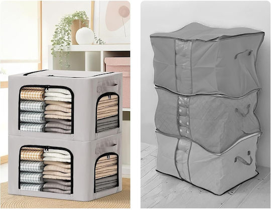 Alista Home Cutie de Depozitare Textilă pentru Pătură/Duvet / Haine în Culoare Gri 42x30x30cm
