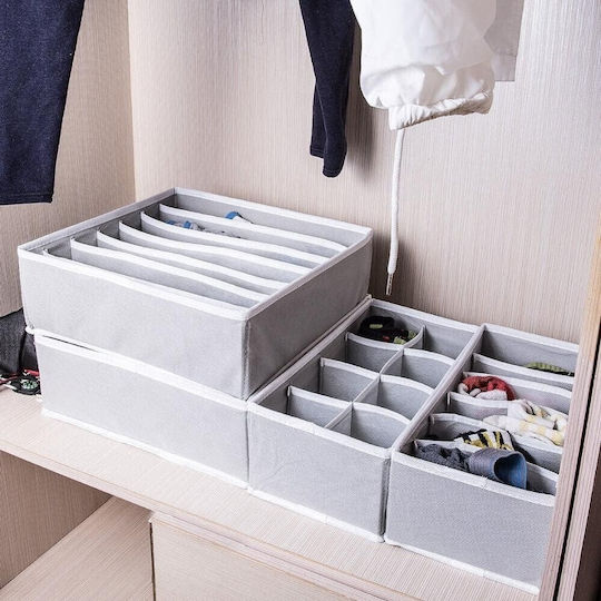 Alista Home Husă Textilă de Depozitare pentru Șosete / Cravate în Culoare Gri 32x32x10cm