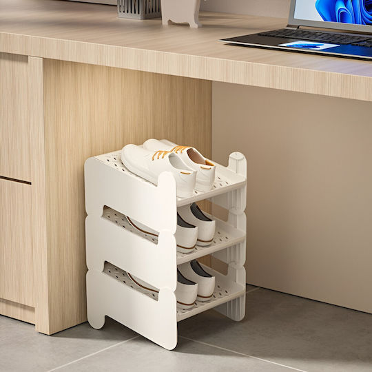 Alista Home Bază Din Plastic Pentru Depozitarea Pantofilor Albă 26x24.8x16cm
