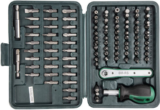 Mannesmann Screwdriver Ratchet with 99 Interchangeable Tips