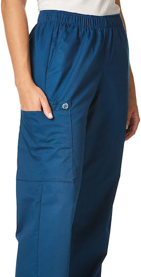 WonderWink Pull-on Cargo Γυναικείο Ιατρικό Παντελόνι Navy Μπλε από Βαμβάκι και Πολυεστέρα