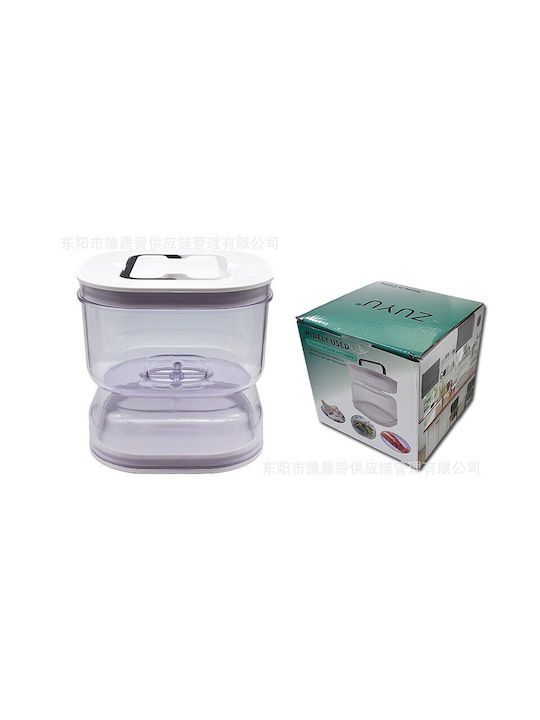 Alista Home Vază Utilizare Generală cu Capac Ermetic Plastic Alb 1400ml 1 Bucată