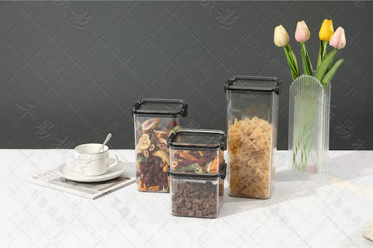 Alista Home Cereal Jar with Lid Plastic Transparent 1800ml