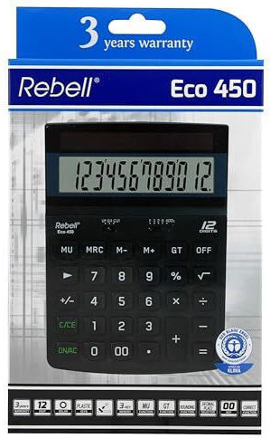 Rebell Calculator în Culoarea Negru 1buc