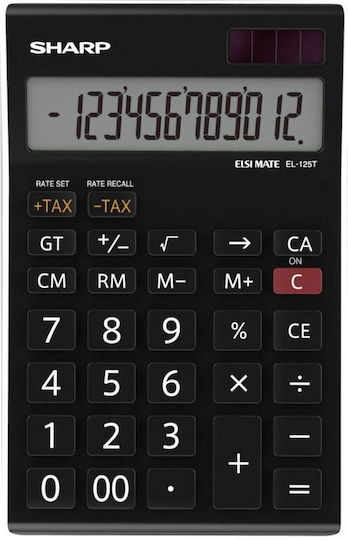 Sharp Calculator Accounting Pocket 12 Digits in Black Color 1pcs
