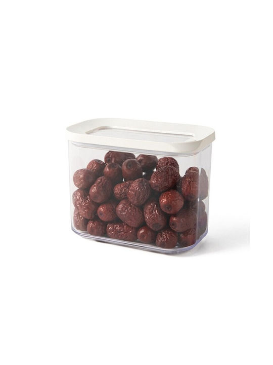 Alista Home Set 5 Bucăți Vaze Cereale Cu Capac Plastic Alb 450ml 5 Bucăți