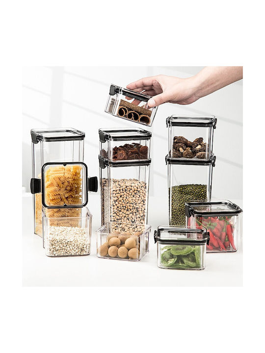 Alista Home Set 6 Bucăți Vaze Cereale cu Capac Plastic Transparent 460ml 6 Bucăți