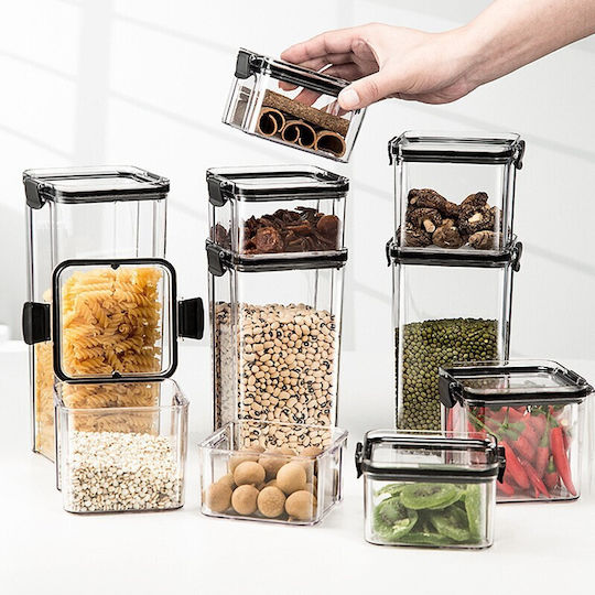 Alista Home Set of 6 Cereals Jars with Plastic Transparent Lid 460ml 6 Pieces