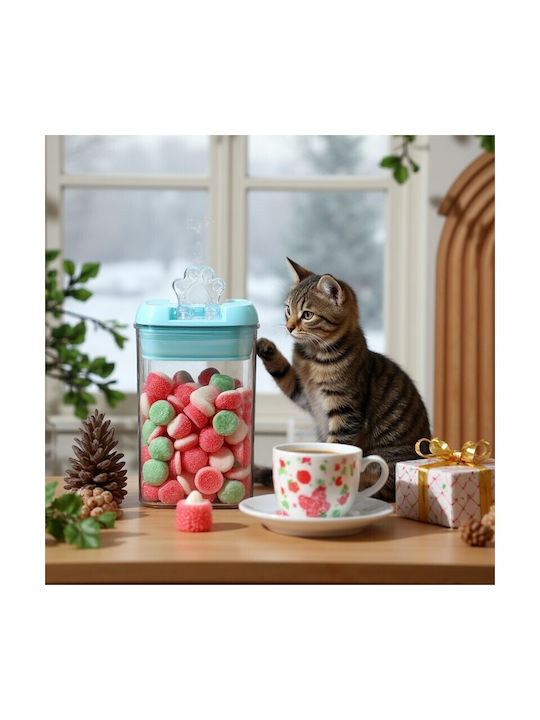 Alista Home Set 6 Bucăți Vaze Cereale Cu Capac Plastic Albastru 500ml 6 Bucăți