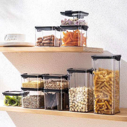 Alista Home Cereal Jar with Lid Plastic Transparent 460ml