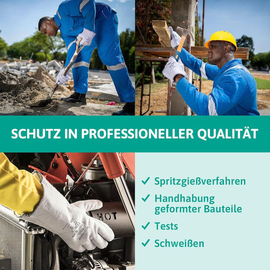 Ansell Activarmr 340202 Arbeitshandschuhe Gray Nitril/Polyester Feuerfest 1Stück