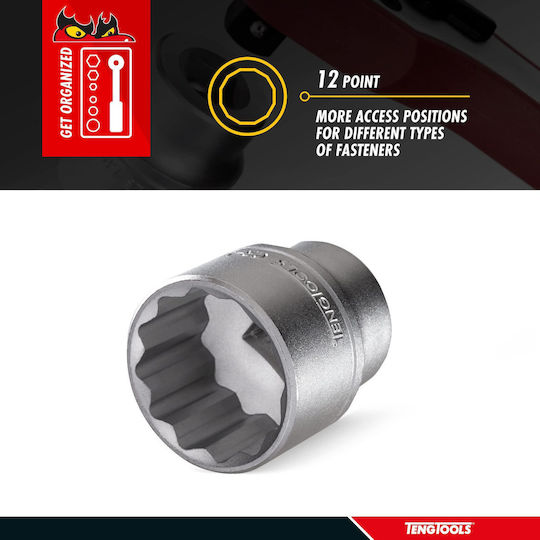 Teng Tools Air Spline Sockets with Frame Host 1/2" Diameter 1/2" / 17 / 12 / 38