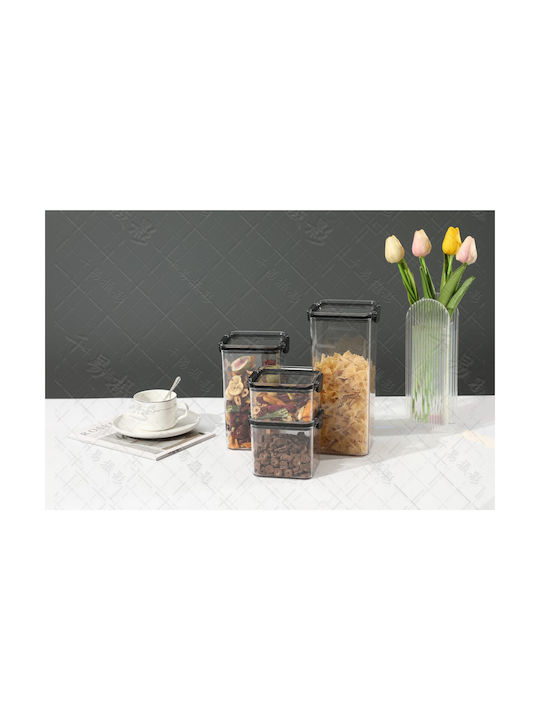 Alista Home Set 8 Bucăți Vaze Cereale cu Capac Plastic Transparent 460ml 8 Bucăți