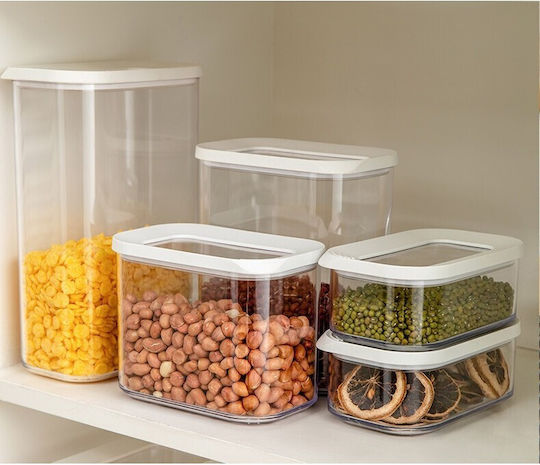 Alista Home Getreidebox mit Kunststoffdeckel Weiß 1500ml 1 Stück