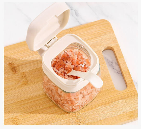 Alista Home Βάζο για Ζάχαρη με Καπάκι Γυάλινο Λευκό 180ml