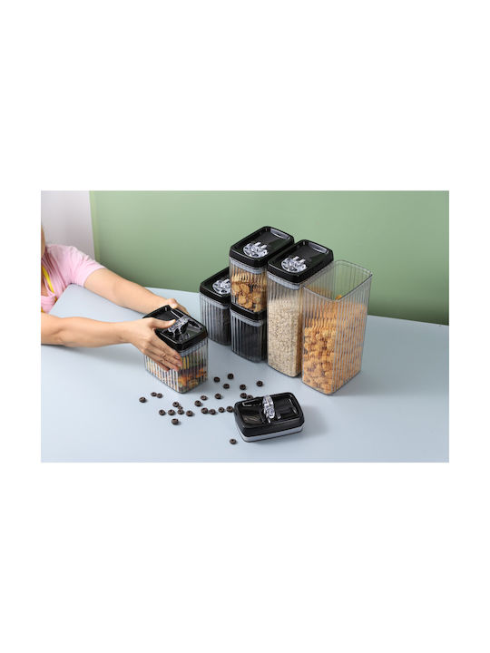 Alista Home Vază Cereale cu Capac Plastic Transparent 1500ml 1 Bucată
