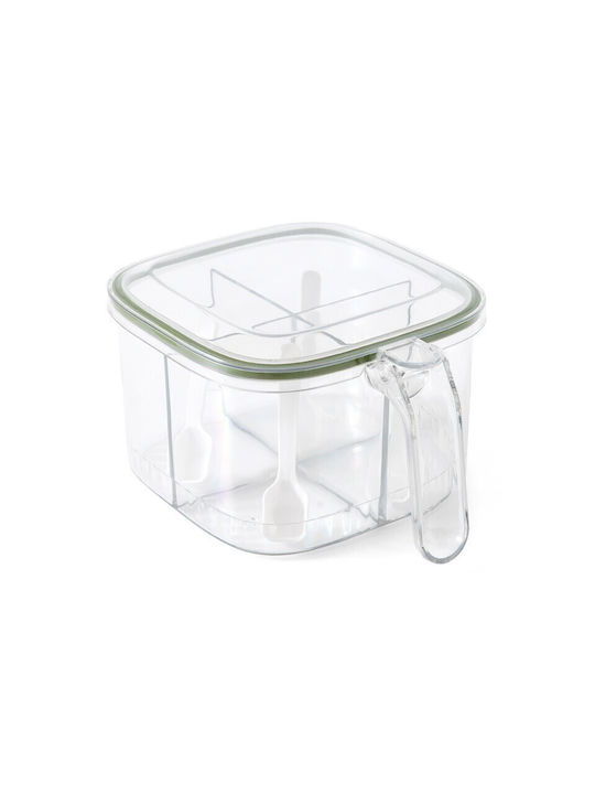 Alista Home Caseta Pentru Zahăr / Cafea / Ceai Cu Capac Din Plastic Alb 10x10x20cm