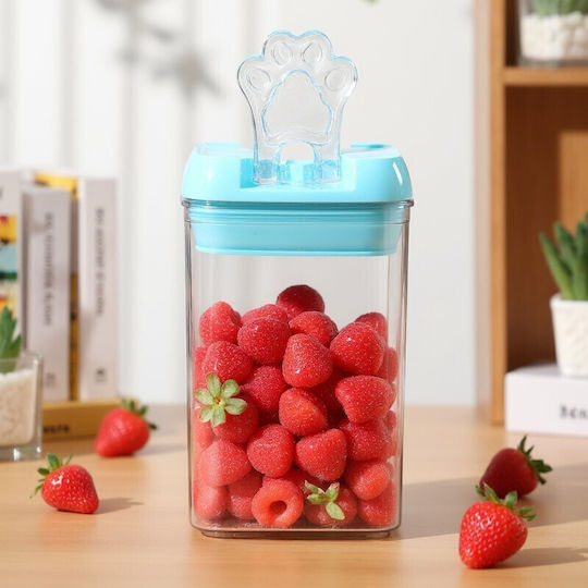 Alista Home Set of 5 Cereals Jars with Plastic Blue Lid 500ml 5 Pieces