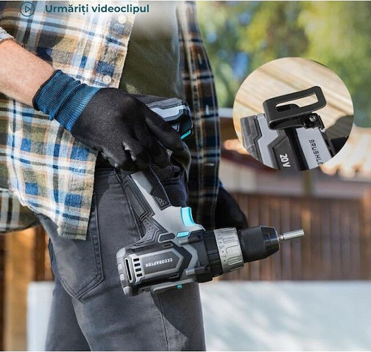 Cecotec CecoRaptor Perfect Impact Drill 2020 Ultra Percussive Drill Driver Battery Brushless 20V 1x2Ah