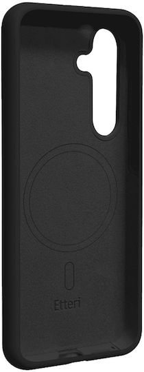 Etteri Mag Book Σιλικόνης / Tempered Glass Μαύρο (Galaxy S26)