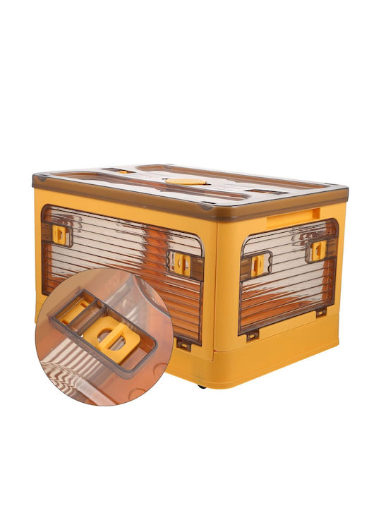 Alista Home Cutie de Depozitare Din Plastic Cu Capac Portocalie 40.5x29x24.5cm