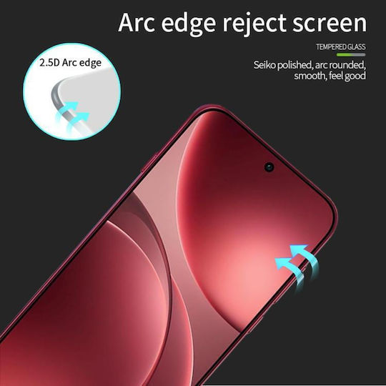 2.5D Full Face Tempered Glass Black Compatible with OnePlus 15