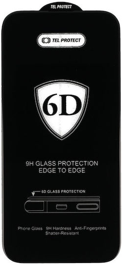 Tel Protect Full Glue Full Face Tempered Glass Black (Moto G55)