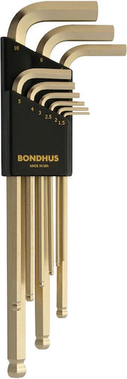 Bondhus Сет от 9 Allen ключа във форма L