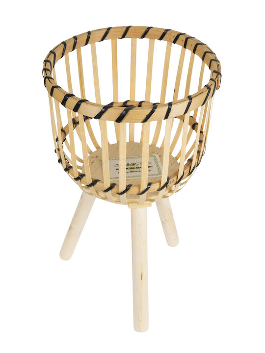 GloboStar Κασπώ Ξύλινο Μπεζ 28x28x47εκ.