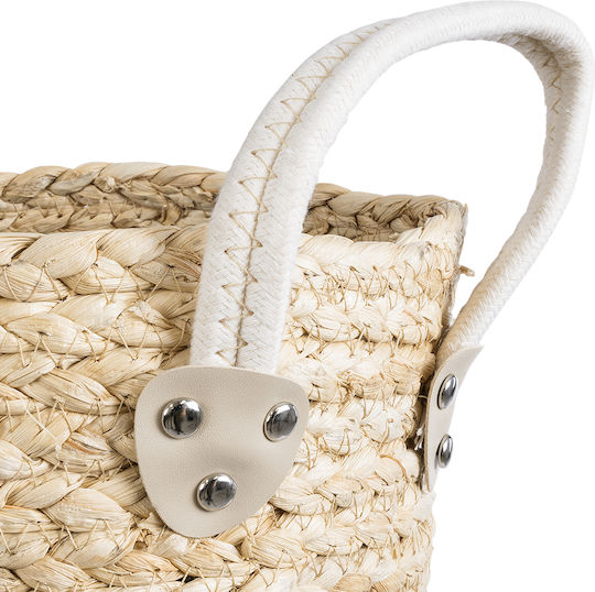 GloboStar Beige, Brown, White Flower Pot 23x23x23cm
