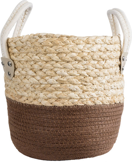 GloboStar Beige, Brown, White Flower Pot 23x23x23cm