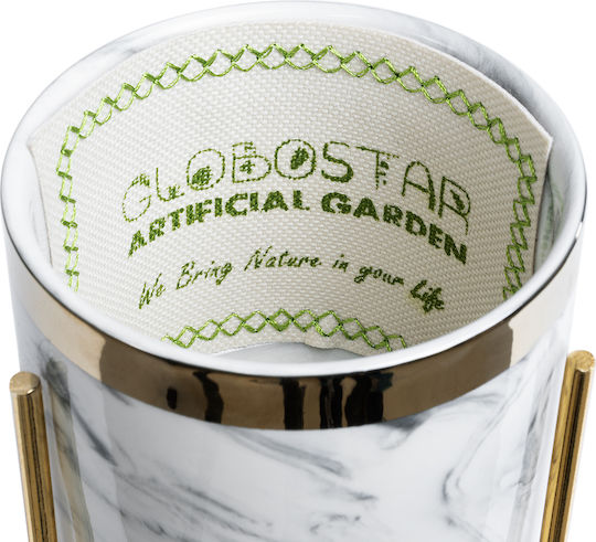 GloboStar Ceramic Flower Pot White 15x8x15cm