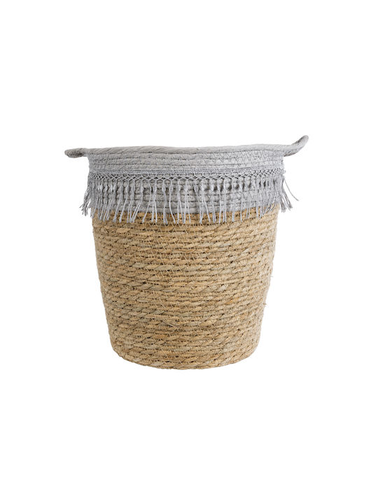 GloboStar Beige Flower Pot with Gray 28x26x28cm