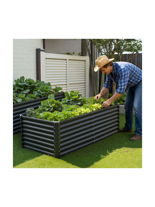 Vevor Blumenkasten Metallisch Dark Gray 180x90x60cm.