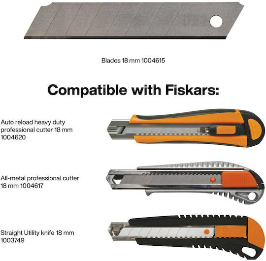 Fiskars Cuțit pliant cu Lățime Lamă 18mm Orange
