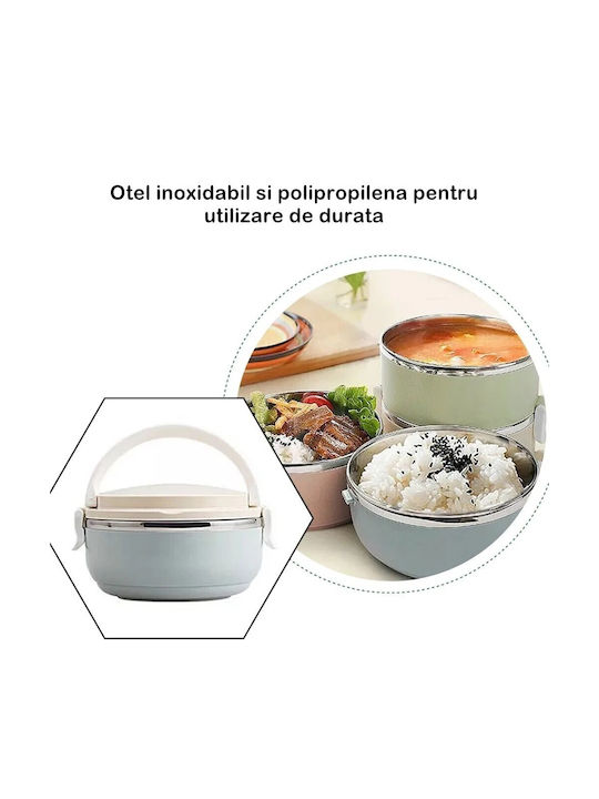 Alista Home Set Cutii De Prânz Inox Gri 15.5x15cm 2 Bucăți
