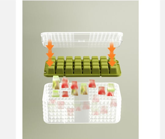 Alista Home Păgothiki Cub Plastică cu Capac Verde 125000 3 Bucăți