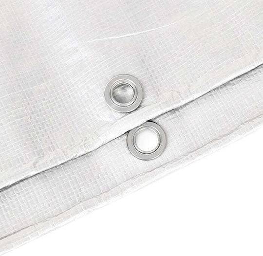 Grasher Αδιάβροχος Μουσαμάς 120gr/m² 6x12μ. Ελαφρού Τύπου Λευκός