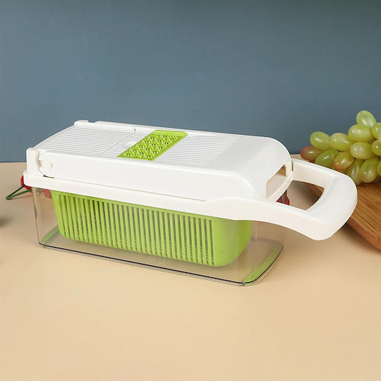 Alista Home Răzătoare Pentru Fructe Și Legume Din Oțel Inoxidabil Cu Container 38.5x38.5x49.5cm