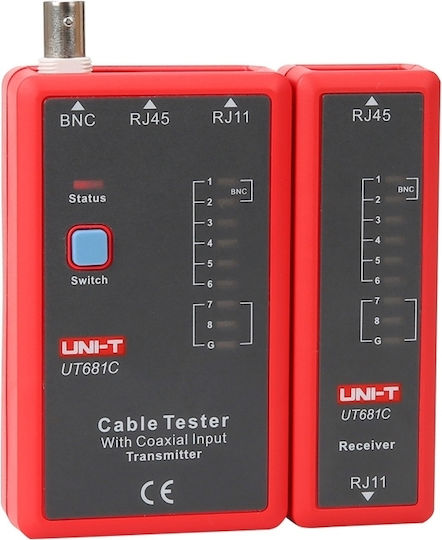 Uni-T UT681C Tester Καλωδίων Δικτύου RJ45 / RJ11 / BNC