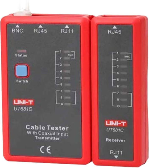Uni-T UT681C Tester Καλωδίων Δικτύου RJ45 / RJ11 / BNC