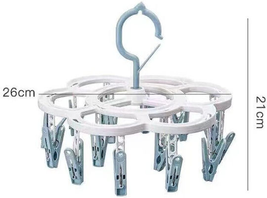 Alista Home Cârlige De Rufe Din Plastic 26x21cm Albastre