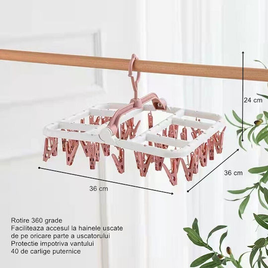 Alista Home Cârlige De Rufe Din Plastic 36x24cm Albe