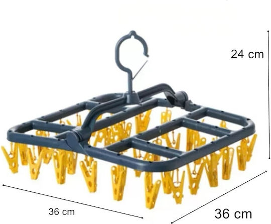 Alista Home Cârlige De Rufe Din Plastic 36x24cm Galbene