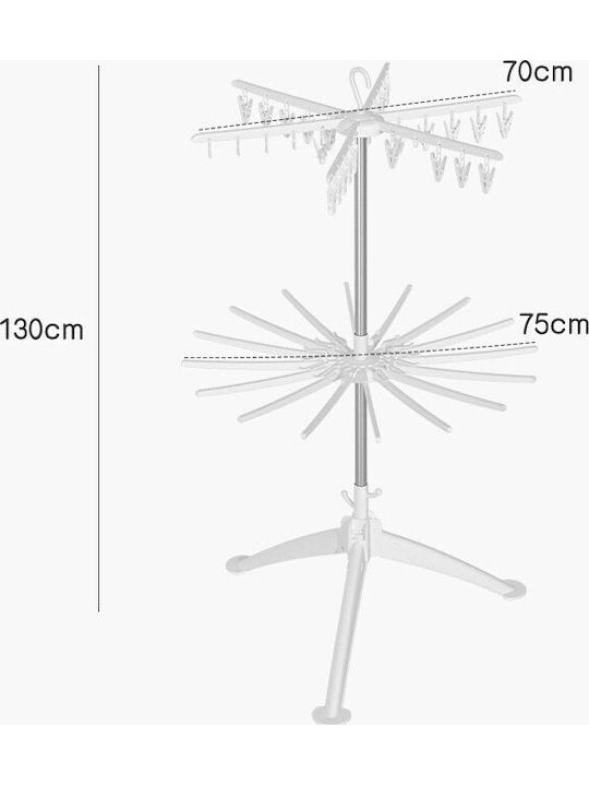 Alista Home Uscătoare Rufe Pliere Pardoseală Inox 130x75cm