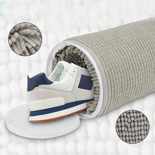Săculeț Pentru Spălarea Pantofilor Alista Home Mașină De Spălat Fibre Moi În Interior Fermoar Curățare 360 Grade 39x19 Cm Gri Deschis