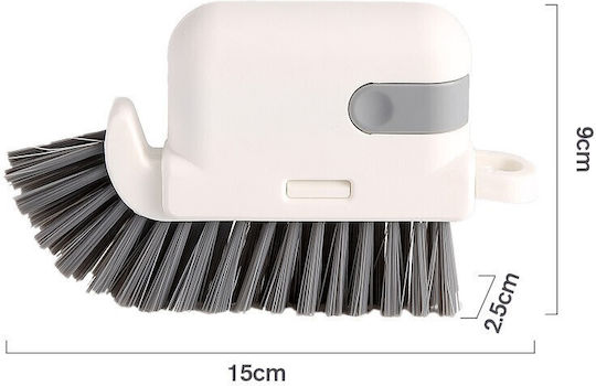 Perie De Curățare Multifuncțională 3-în-1 Alista Home Pentru Bucătărie Vase Geamuri Cap Detașabil 9x15x2,5 Cm Gri